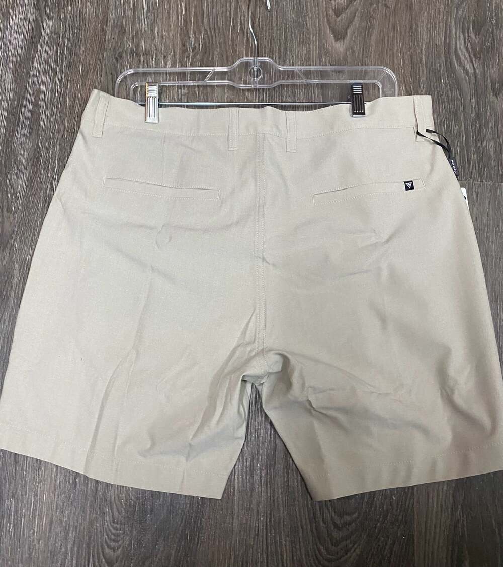MAELREG Men's Performance Golf Shorts Flat Front Khaki Size 32 NWT